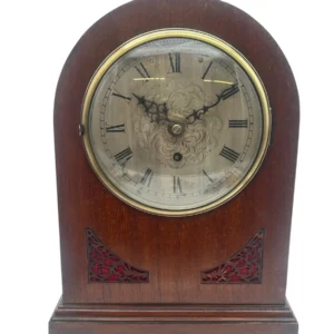 Antique English Arched Mahogany 8-Day Single Fusee Bracket Clock (c.1900)
