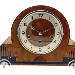 Antique Edwardian Balloon Inlaid Mantel Clock C1905
