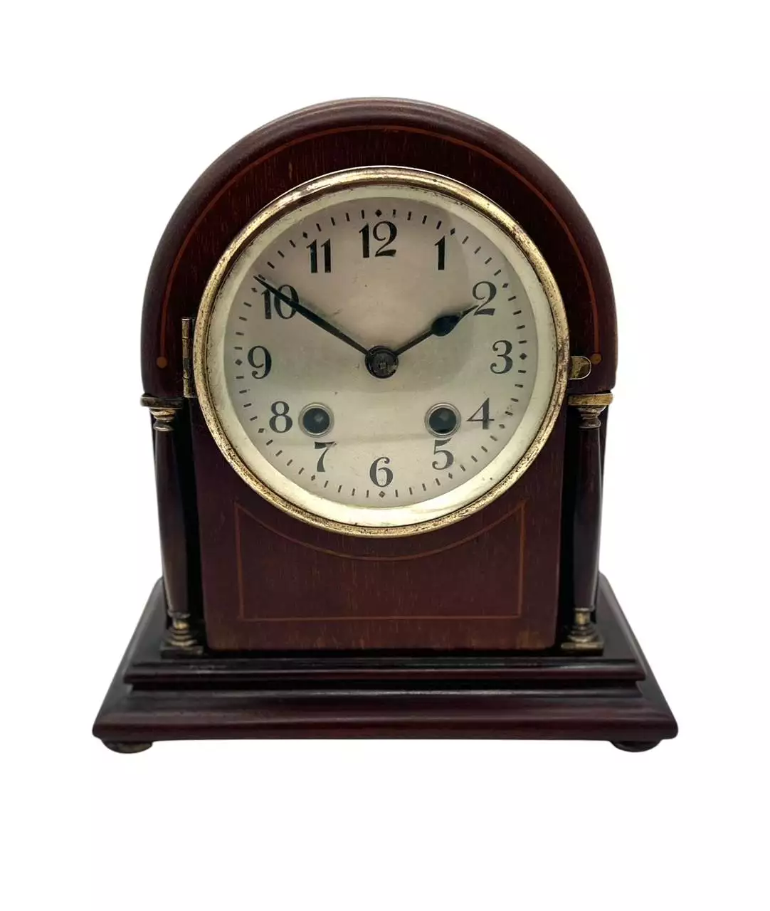 Lovely Edwardian 8 day Arched Top Mantel clock, ca 1905
