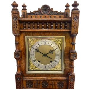 Fabulous Arts & Crafts Mahogany Mantel Clock, ca 1890