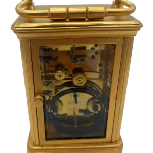 Fabulous Victorian French Alarm Carriage Clock, ca1880, view 2