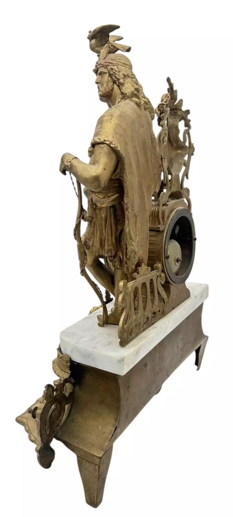 Charming French Gilt Figural Mantel Clock, ca1870, view 9