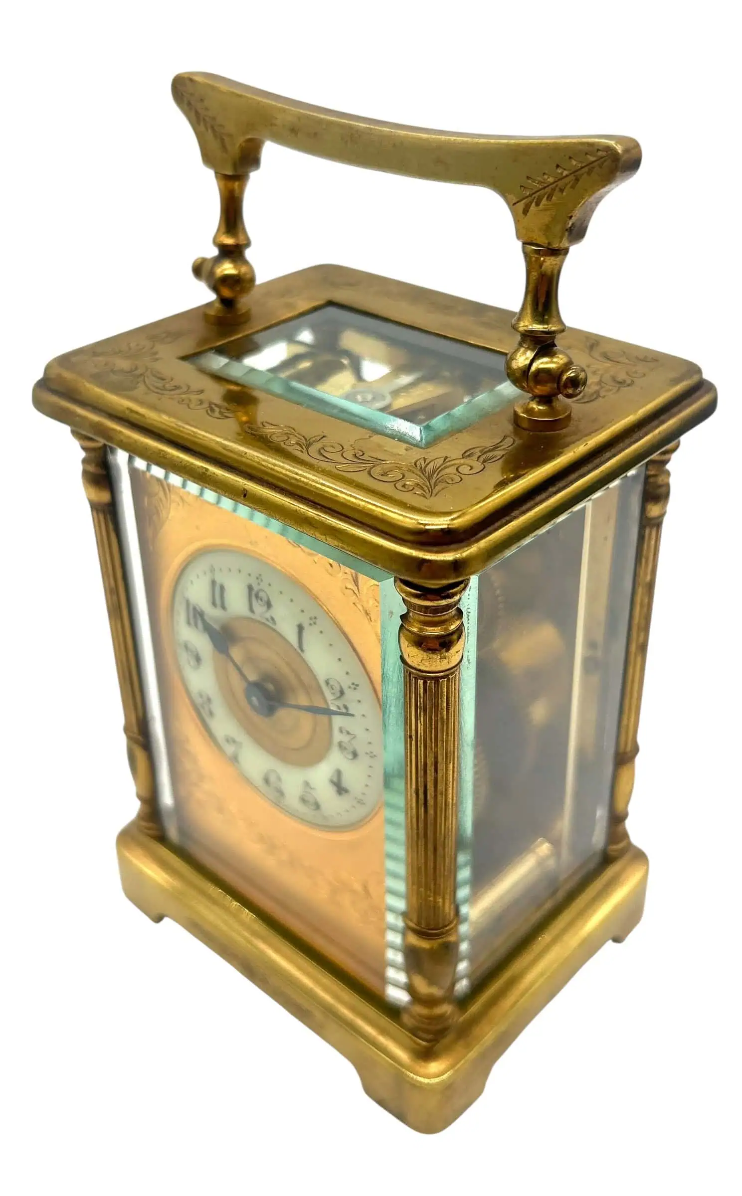 Awesome Antique English fusee Skeleton Clock, ca1880, view 2
