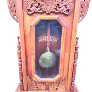 Wonderful American Ansonia Regulator Wall clock, ca1890, view 2