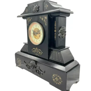 Cute Victorian False Slate Mantle Clock, ca 1890, view 2
