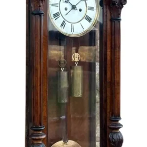 Beautiful Twin Weight regulator Vienna Wall clock, made by Lenskirch, view 2
