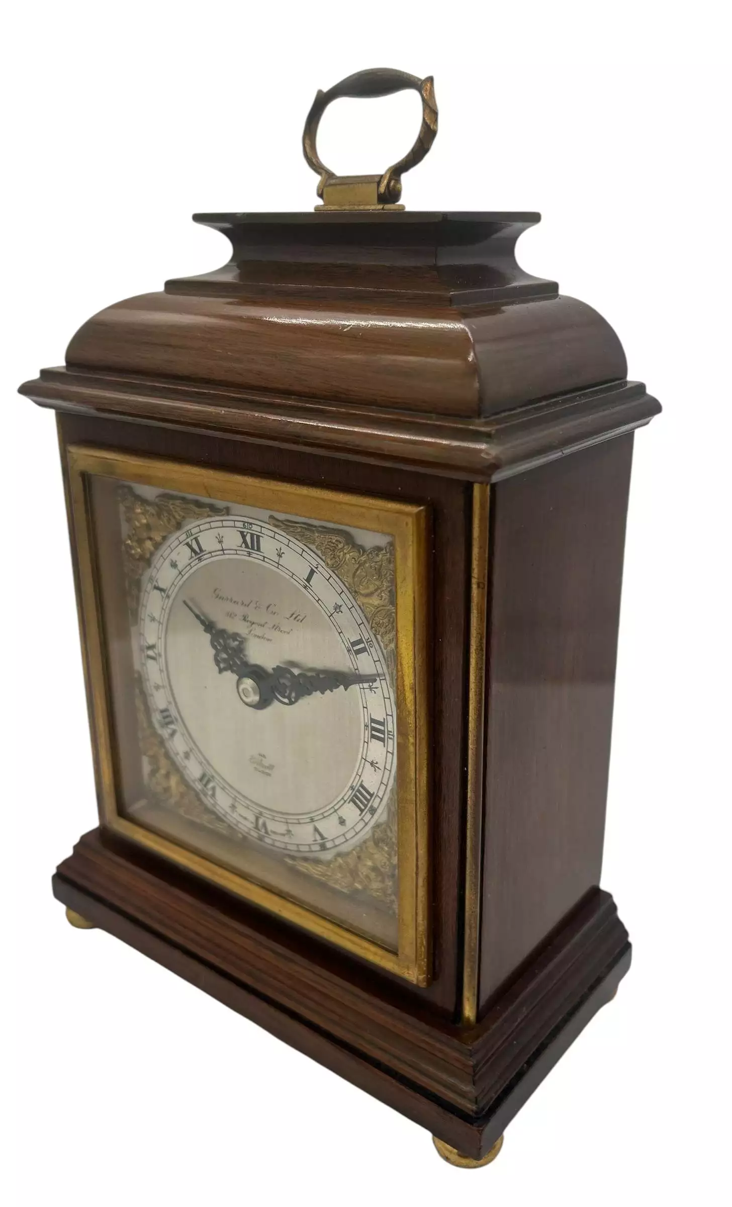 Antique Edwardian satinwood inlaid Mantel Clock C1910, view 3