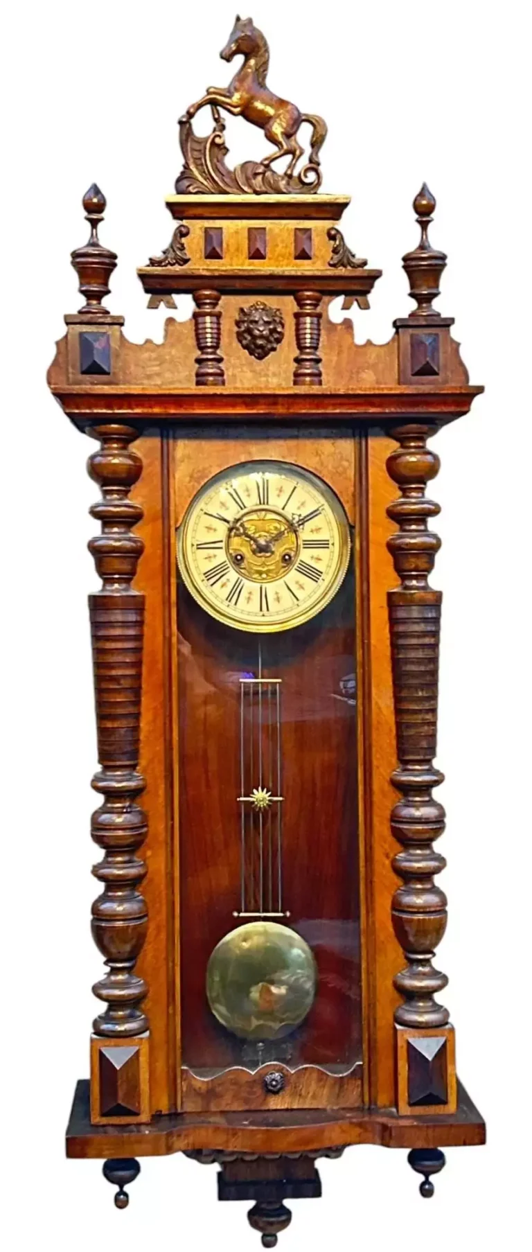 Fabulous Carved case Vienna regulator Wall clock, ca1900