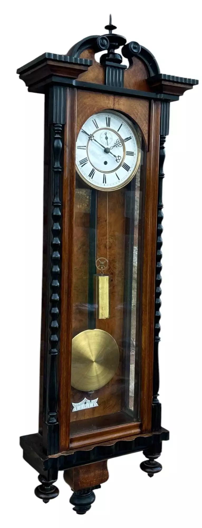 Wonderful single weight Vienna Regulator Wall clock, ca 1880, view 10
