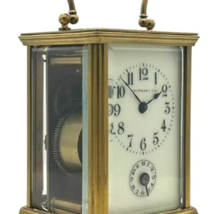 Exquisite Antique French 8 day Carriage clock with Alarm feature, ca 1900, view 2