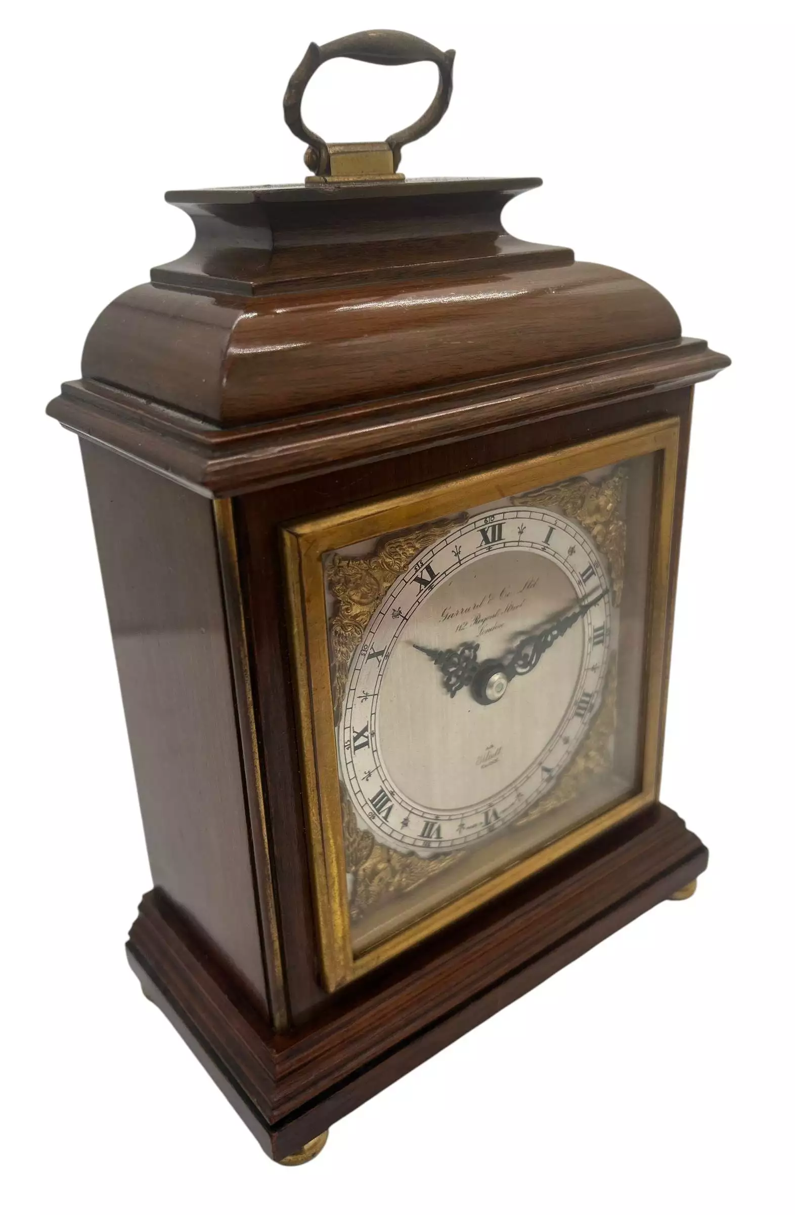 Antique Edwardian satinwood inlaid Mantel Clock C1910, view 2