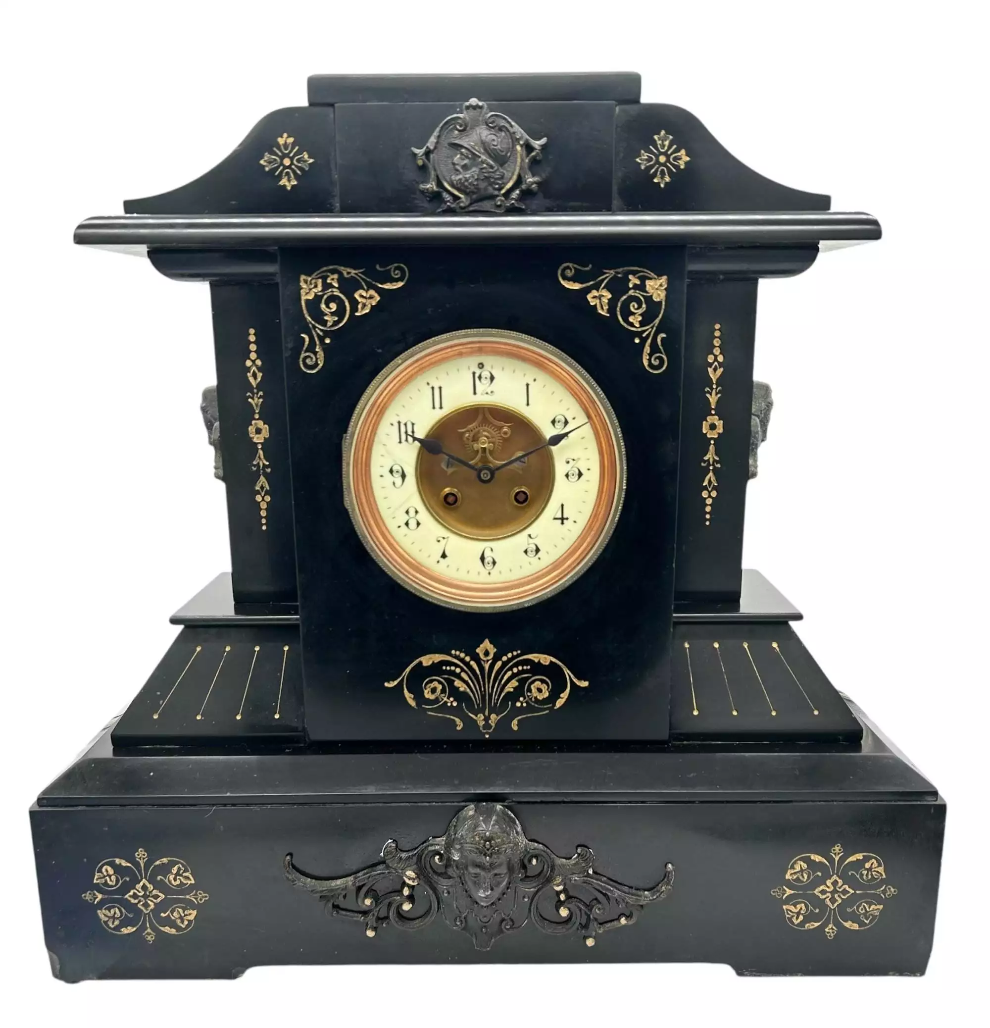 Antique slate mantel clock