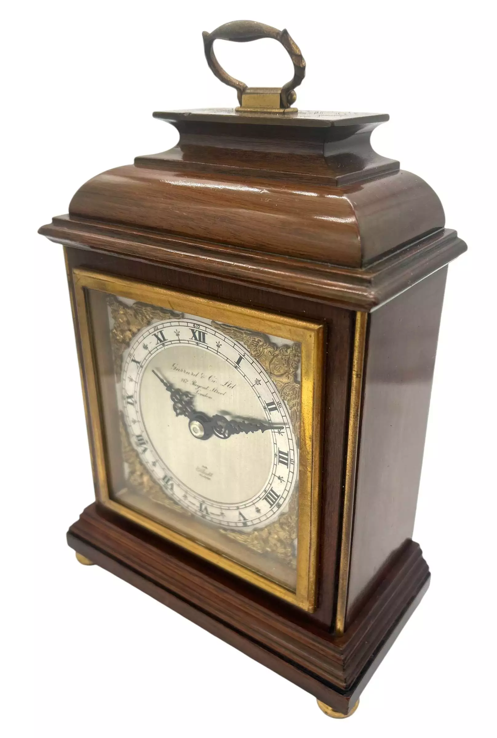 Antique Edwardian satinwood inlaid Mantel Clock C1910, view 9