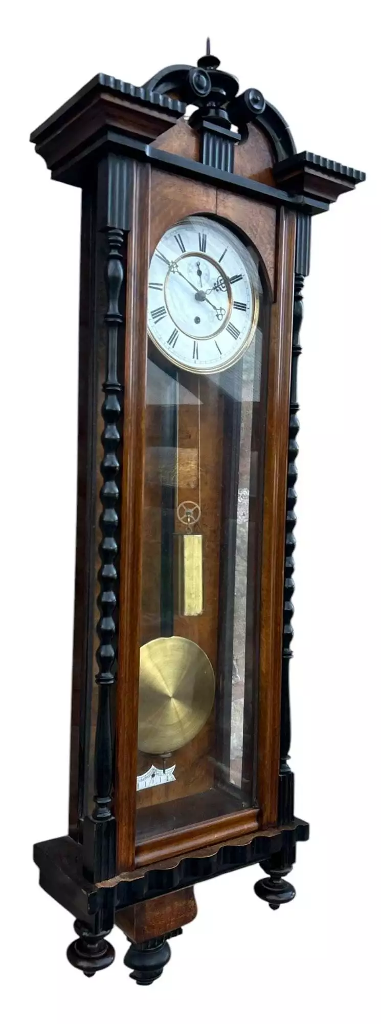 Wonderful single weight Vienna Regulator Wall clock, ca 1880, view 4