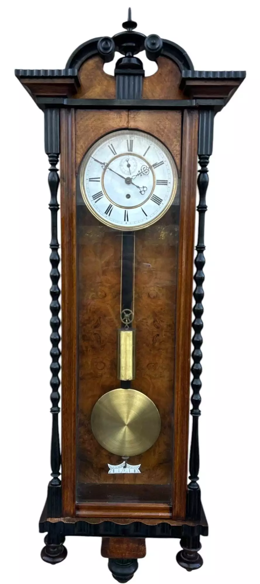 Wonderful single weight Vienna Regulator Wall clock, ca 1880