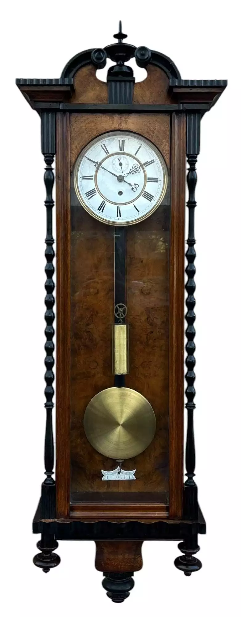 Wonderful single weight Vienna Regulator Wall clock, ca 1880, view 2