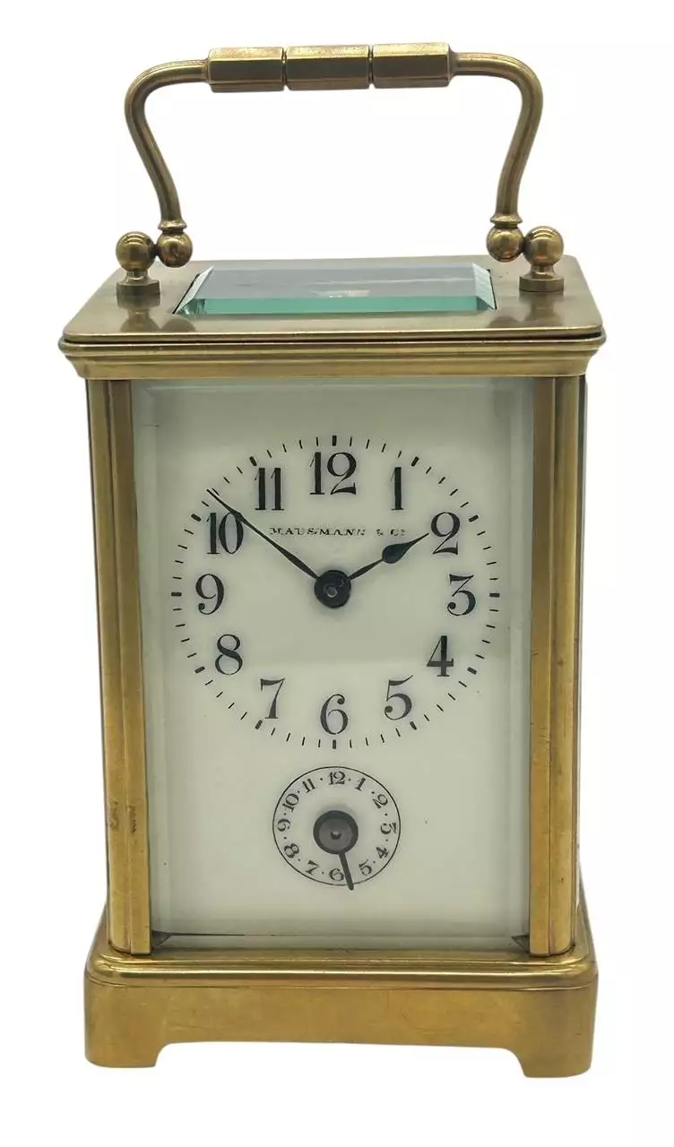 Exquisite Antique French 8 day Carriage clock with Alarm feature, ca 1900
