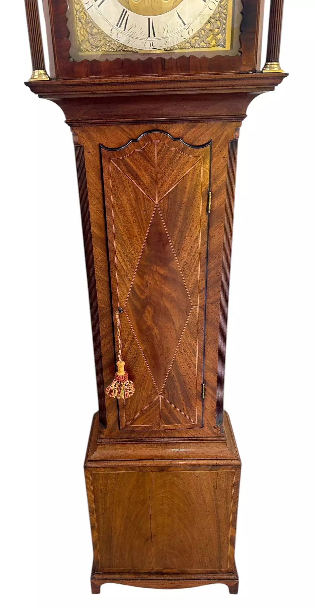 Fabulous “Plymouth Dock Banks” Longcase Clock, ca1810, view 6