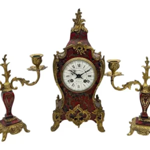 Impressive Antique Edwardian inlaid Art Nouveau Mantel Clock C1905