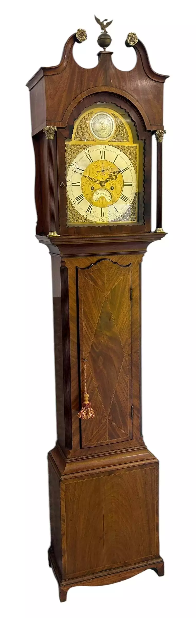 Fabulous “Plymouth Dock Banks” Longcase Clock, ca1810, view 9