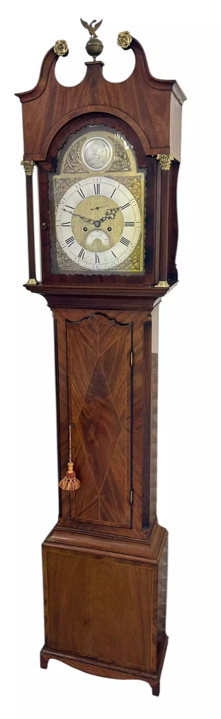 Fabulous “Plymouth Dock Banks” Longcase Clock, ca1810, view 11