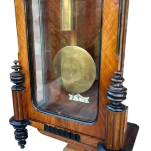 French Beige Antique Hand painted Chinoiserie mantel Clock C1900, view 2