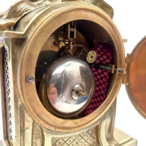 Loving Doves Ormolu Mantel Clock, 8 Day Bell Striking Mantel Clock C1890, view 2