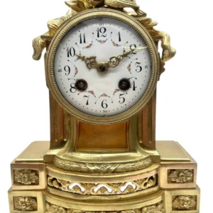 Loving Doves Ormolu Mantel Clock, 8 Day Bell Striking Mantel Clock C1890
