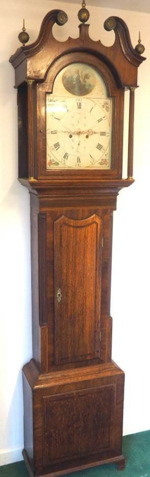 Solid Mahogany & Oak English Longcase Clock, view 6