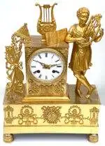 Incredible Deep Red Art Nouveau Bulbous Tulip 5 Branch Candelabra Mantel Clock Set