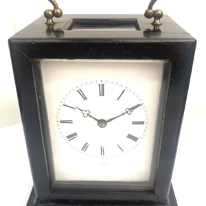 Antique French Walnut & Ebonised Bracket Clock, Striking 8-Day Mantle Clock C1900, view 2