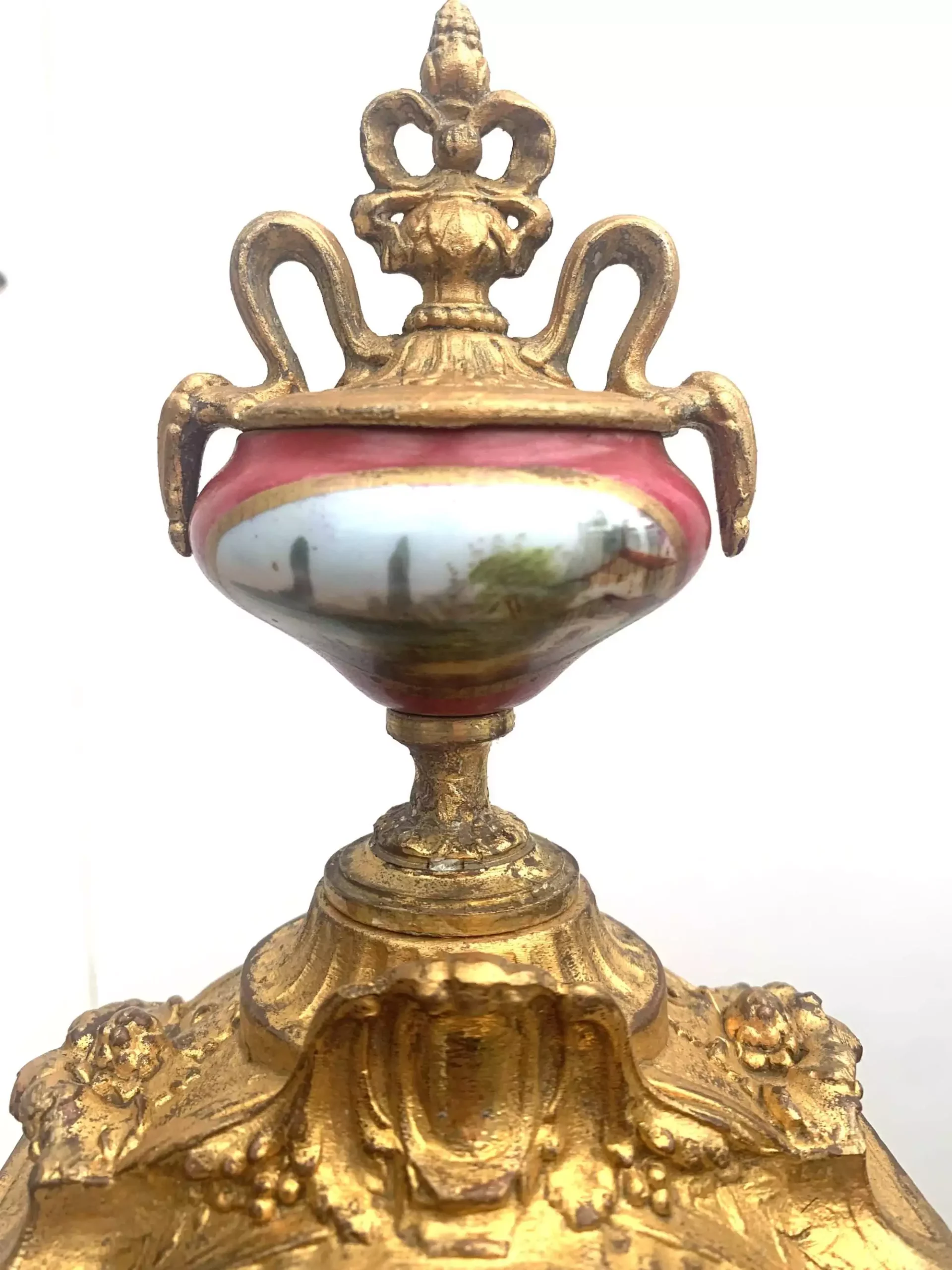 Fine Antique French Ormolu Bronze Mantel Clock - Striking 8-Day Mantle Clock c1900, view 4