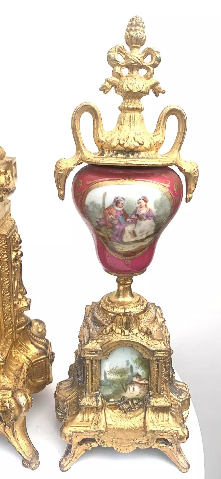 Fine Antique French Ormolu Bronze Mantel Clock - Striking 8-Day Mantle Clock c1900, view 3