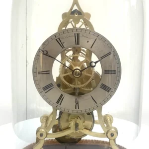 Fine Antique Slate or Marble Mantel Clock French Striking Portico Mantle Clock
