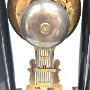 French Empire Portico Clock With Barley Twist Columns Striking 8-Day Mantel Clock