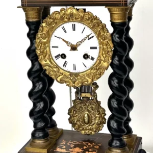 19THC Swan Neck Pediment Longcase Clock Arched Silver & Brass Dial 8 Day Movement Signed Nathanid Washboun Gloucester