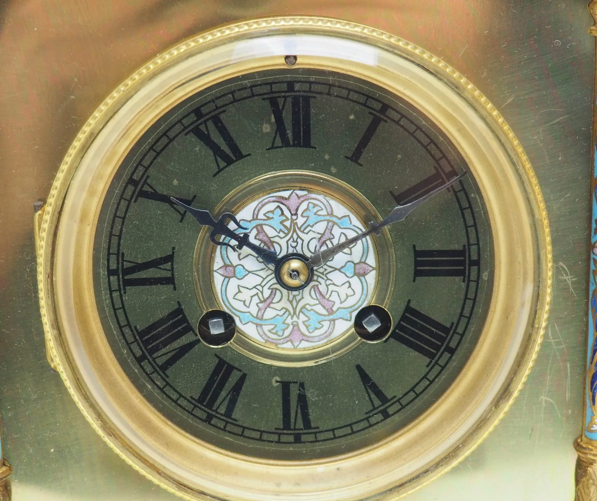 French Antique Mantel Clock, 8-Day Taj Mahal Carved Mantle Clock C1860, view 6