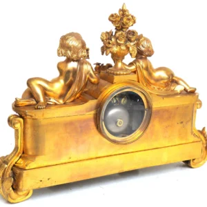 French Antique Mantel Clock, 8-Day Taj Mahal Carved Mantle Clock C1860
