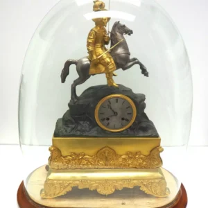 Wow! Antique French Flame Mahogany Bracket Clock - 8-Day Striking Mantle Clock, view 5