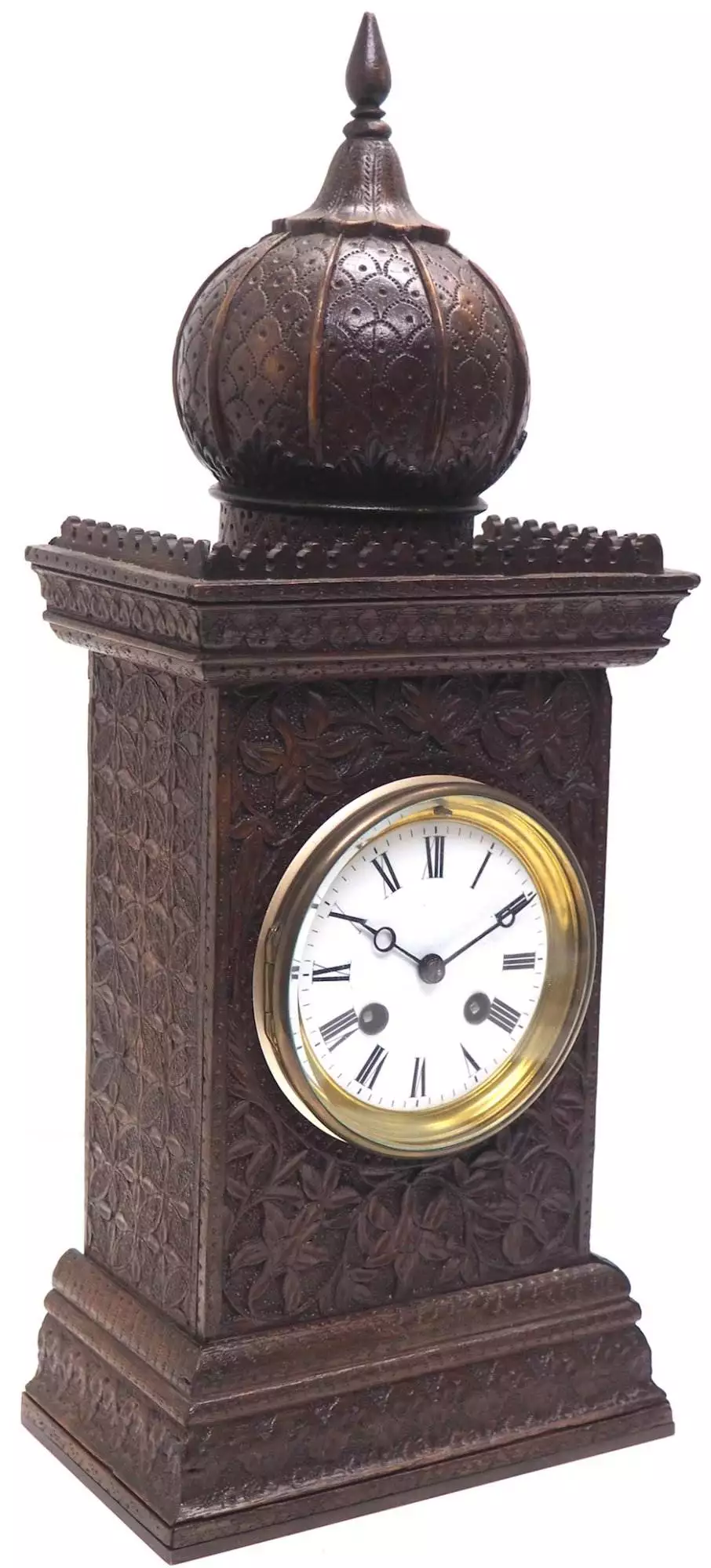 Wow! Antique French Flame Mahogany Bracket Clock - 8-Day Striking Mantle Clock, view 3