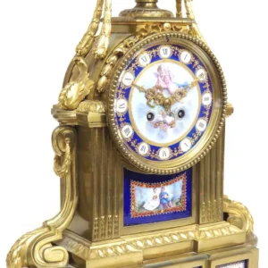 19THC Pagoda Top Longcase Clock in Solid Mahogany Case Arched Silver & Brass Dial Signed Joseph Herring London