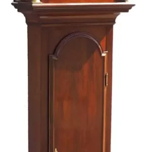 19THC Northampton 8 Day Longcase Clock Mahogany Case Signed Painted Round Dial Grandfather Clock