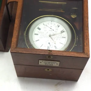 Impressive Solid Mahogany Tulip Cased Timepiece Clock with Satinwood Inlaid