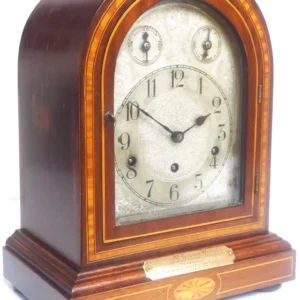 Rare BHA 400-Day Torsion Clock German Anniversary Clock Mantel Clock C1900, view 2
