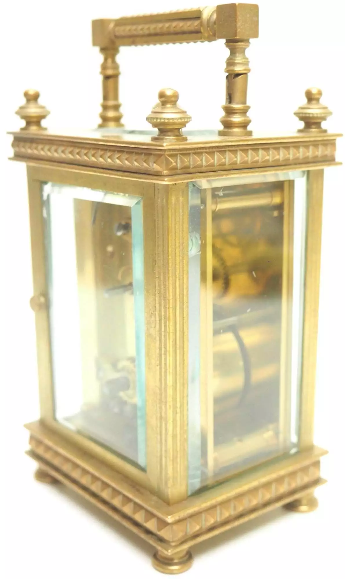 Antique Ormolu Bronze Mantel Clock Trumpet Playing Child Solid Bronze Bell Striking 8-Day Mantle Clock, view 9