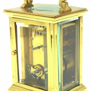 Impressive French Ormolu Bronze Mantel Clock Sought Scrolling Floral Case Striking 8-Day Mantle Clock, view 2