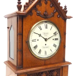 Original Porcelain Mantel Clock Figural Striking 8-Day Mantle Clock rare 5 Piece Set C1880, view 2