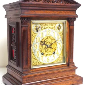 Antique Candelabra 8-Day Clock Set French Striking Ormolu Bronze Mantel Clock C1880, view 2