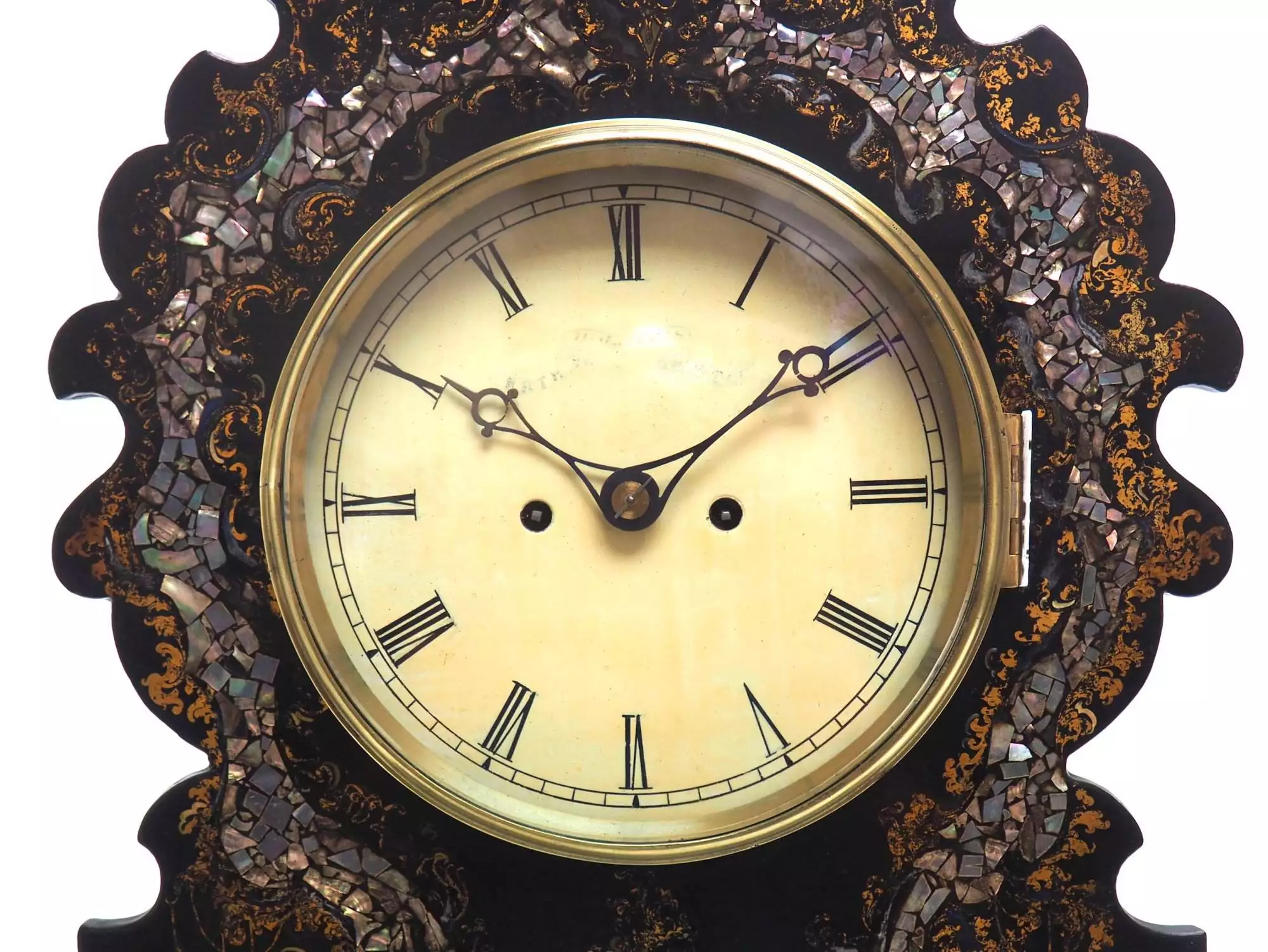 Rare London Verge Bell Top Bracket Clock - Double Fusee Verge Clock By William Strong London, view 9