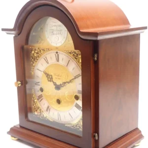 clock-image-202404-524 Marvellous French 8-Day Striking Slate Clock, Grey Marble Inlay Visible Escapement=, view 2